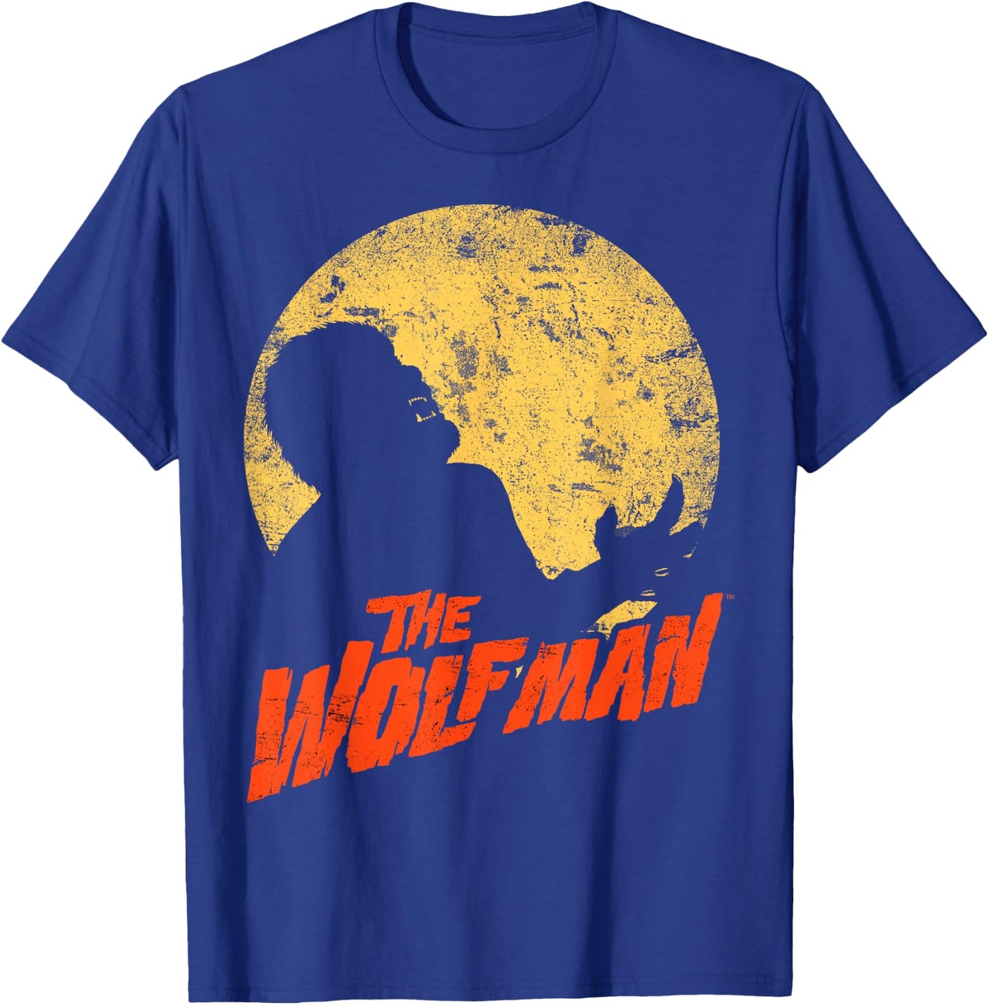 Universal Monsters The Wolf Man Moonlit Silhouette T-Shirt - T-Shirt | Royal