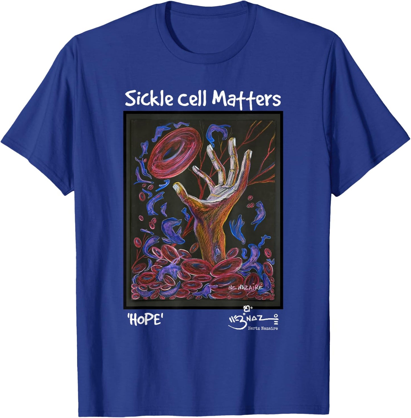 Sickle Cell Matters - Hope Art T-Shirt - T-Shirt | Royal