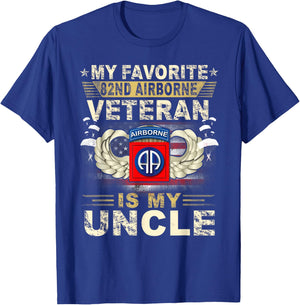 Veterans Day My Favorite 82nd Airborne Veteran Is My Uncle T-Shirt - T-Shirt | Royal