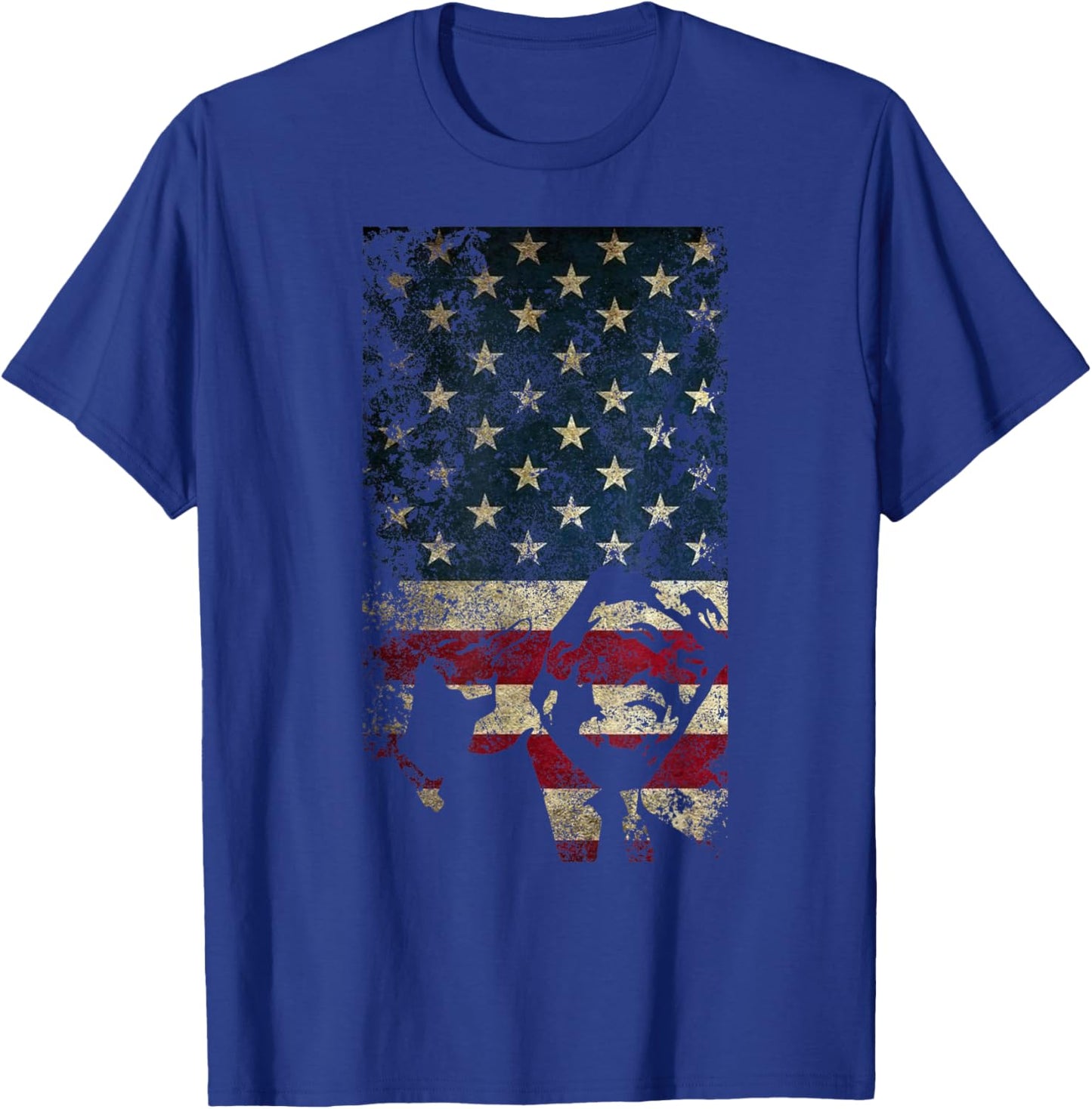 Trump American Flag Patriotic Jersey Politics USA T-Shirt - T-Shirt | Royal