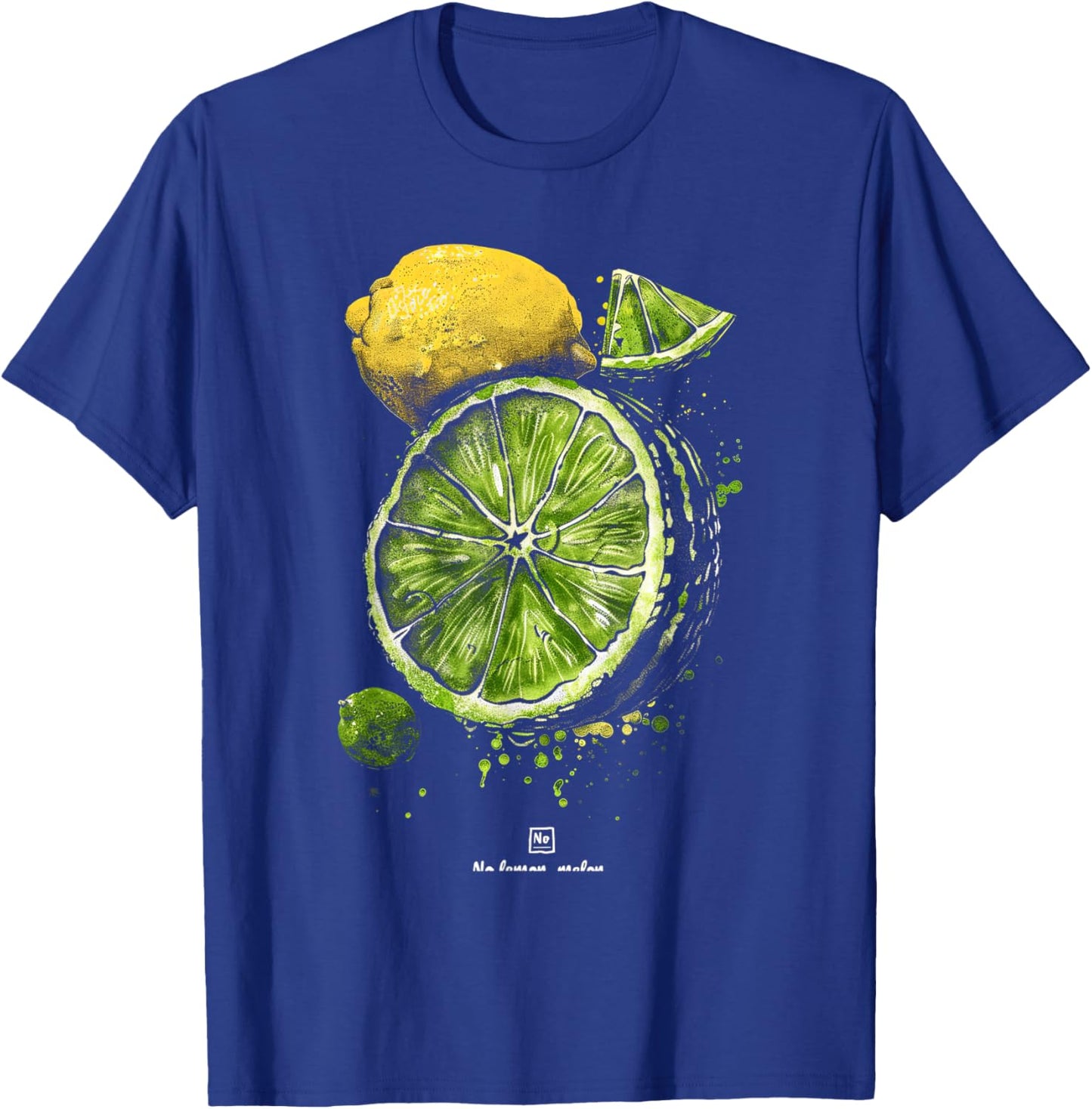 Citrus Splash Yellow and Green Artwork T-Shirt - T-Shirt | Royal
