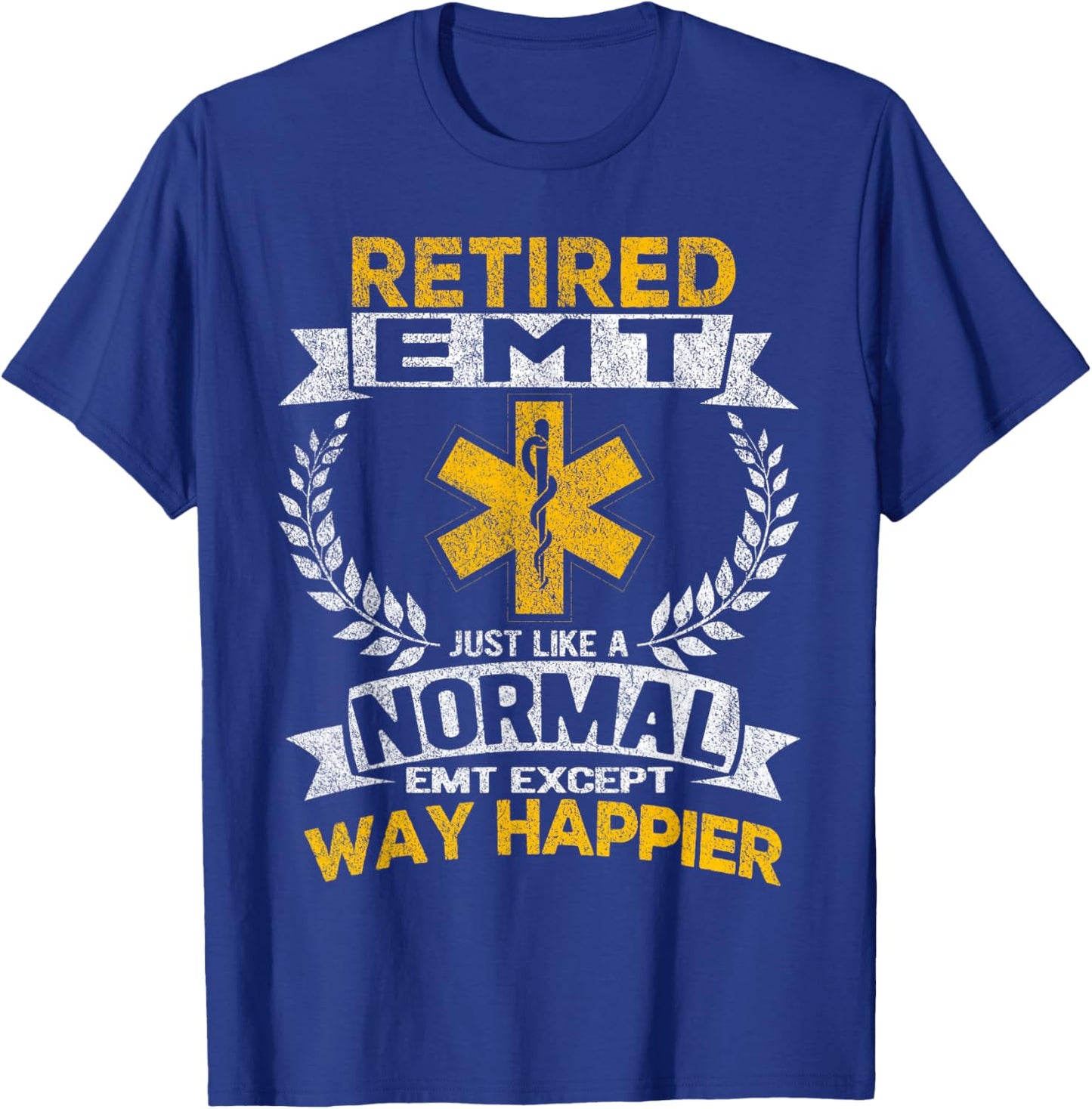 Retired EMT Just Like A Normal EMT Retro T-Shirt - T-Shirt | Royal
