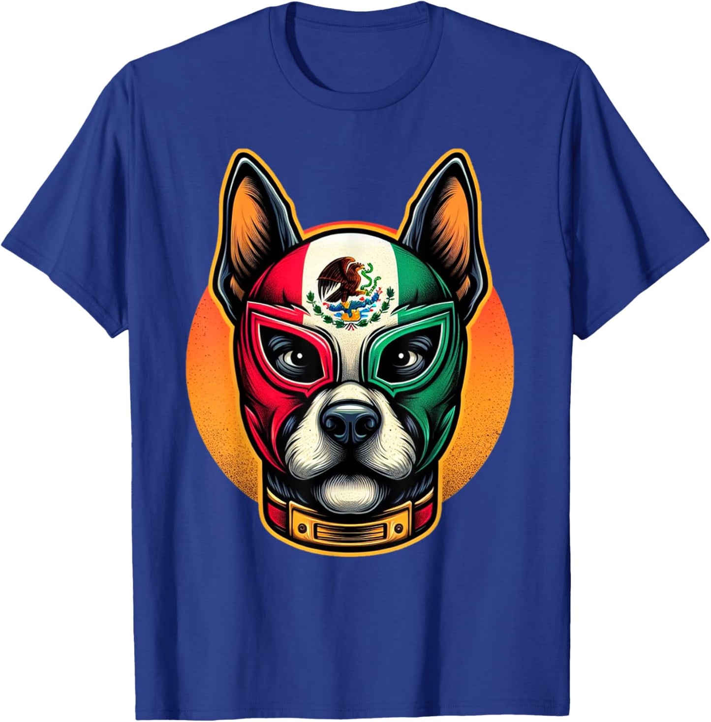 wrestler Luchador dog lucha libre perro Mask T-Shirt - T-Shirt | Royal