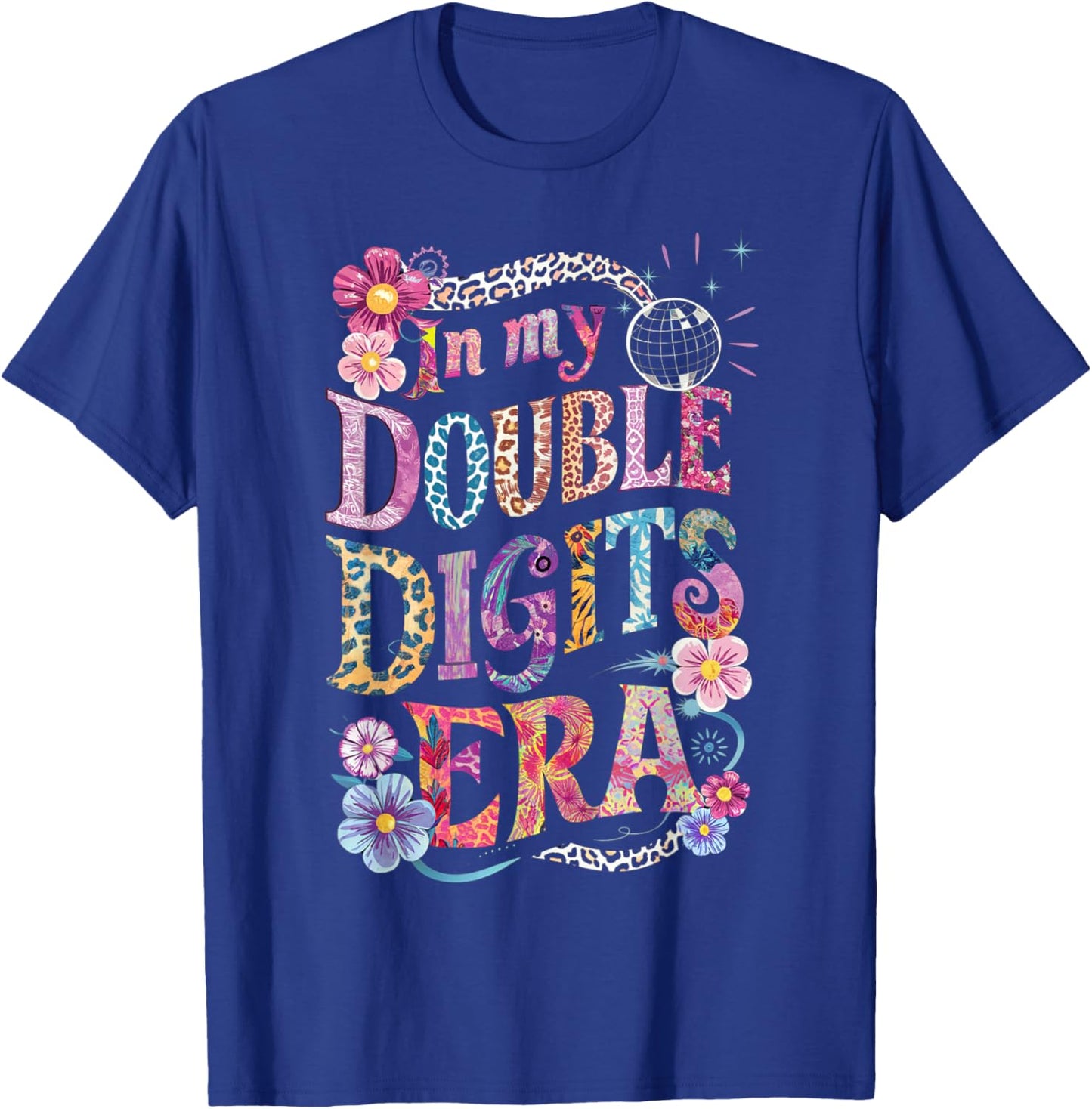 10th Birthday Girl In My Double Digits Era Retro 10 Year Old T-Shirt - T-Shirt | Royal