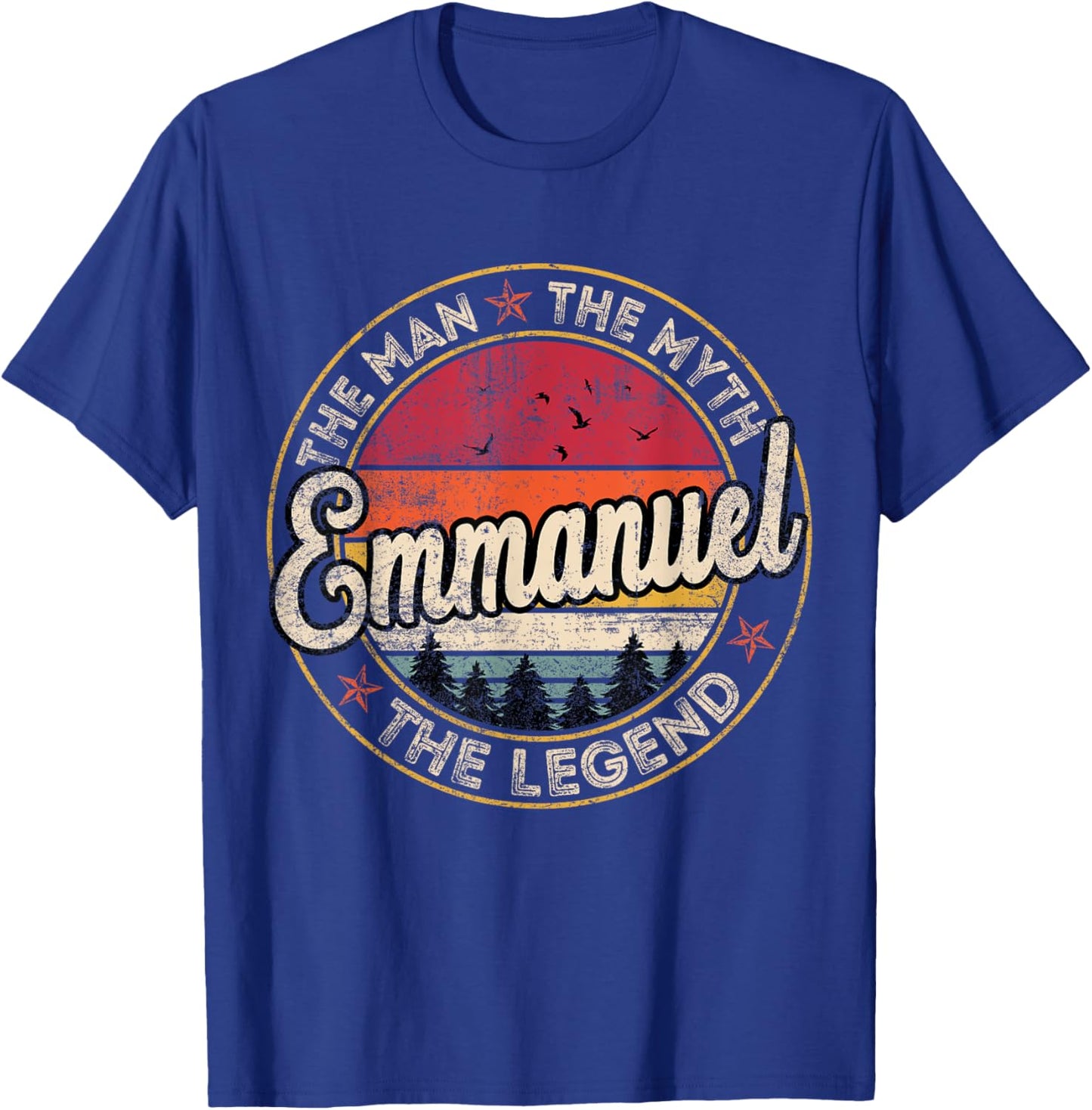 Emmanuel The Man The Myth The Legend Personalized Name T-Shirt - T-Shirt | Royal