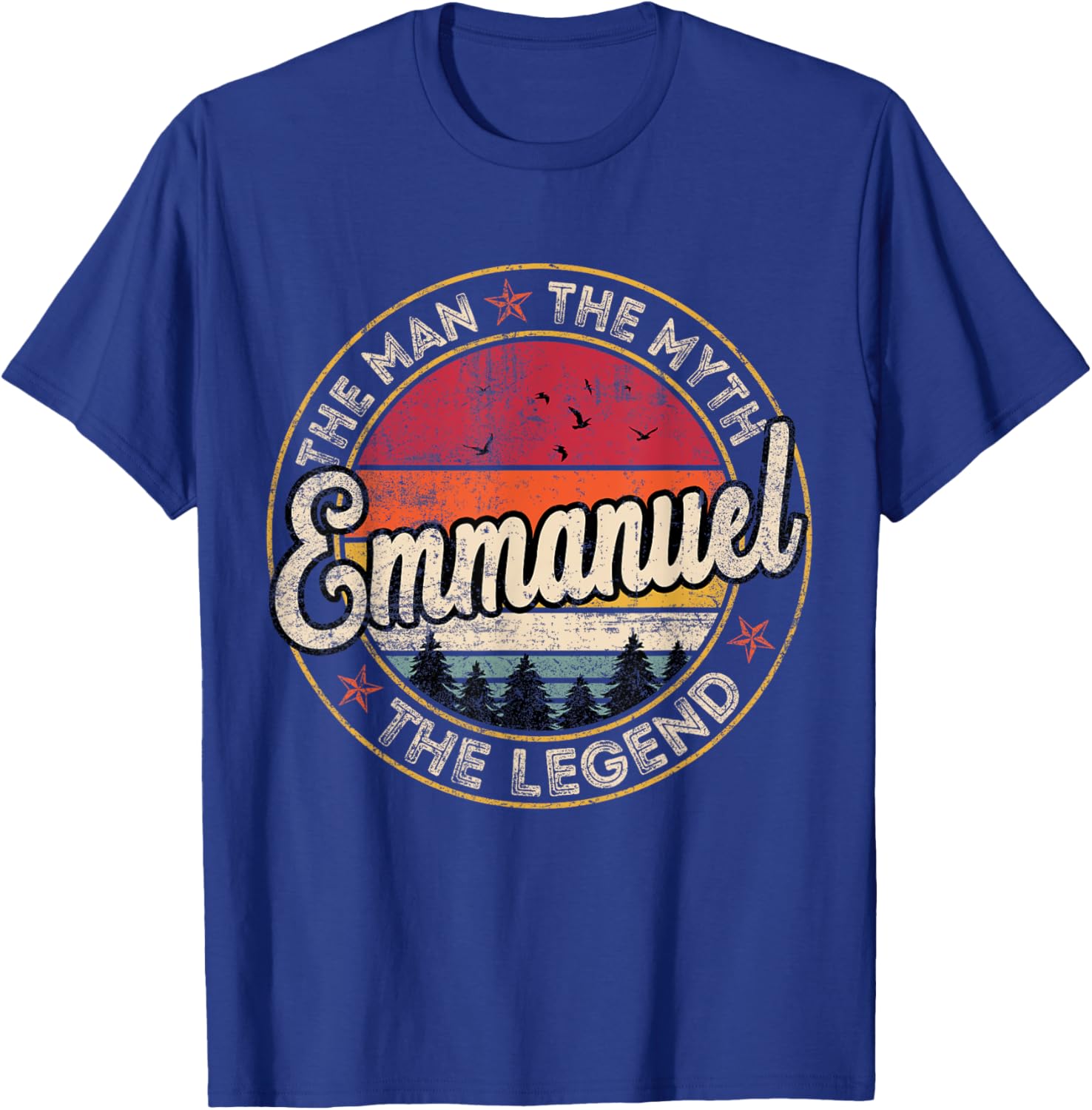 Emmanuel The Man The Myth The Legend Personalized Name T-Shirt - T-Shirt | Royal