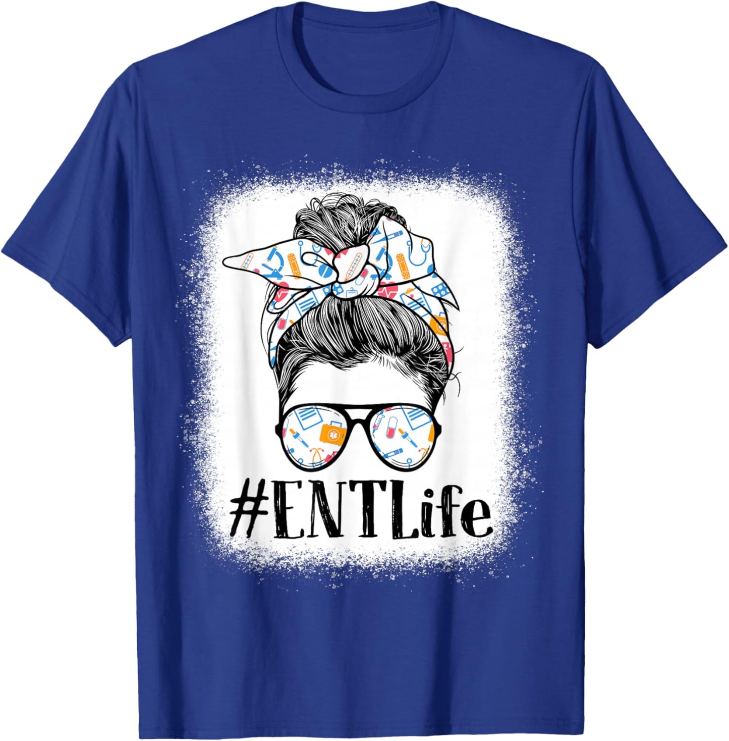 ENT Otorhinolaryngology Nurse Life Appreciation Day Messy T-Shirt - T-Shirt | Royal