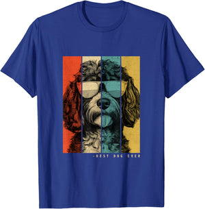 Vintage Cockapoo Dog Mom Dad Kids Men Women T-Shirt - T-Shirt | Royal