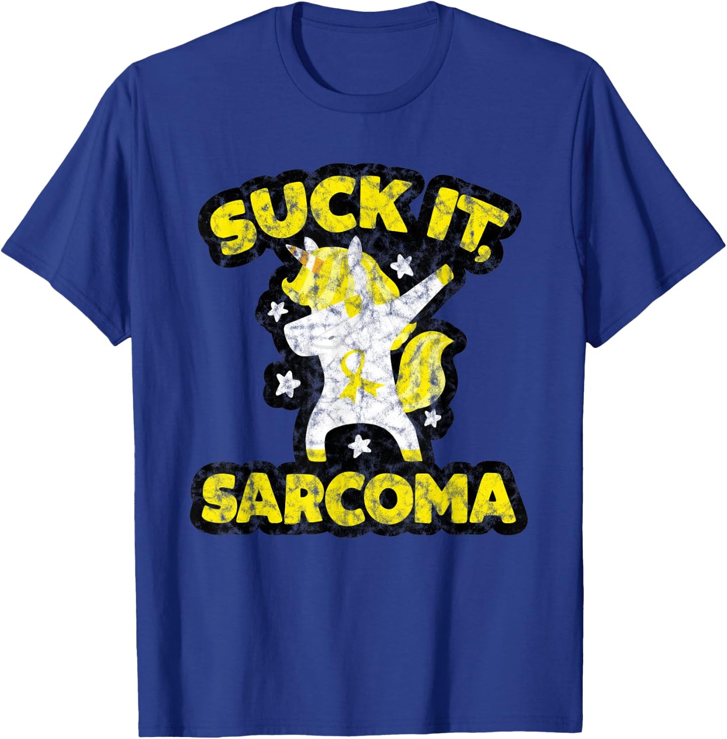 Suck It Sarcoma Cancer Fighter Survivor Quote Funny Unicorn T-Shirt - T-Shirt | Royal