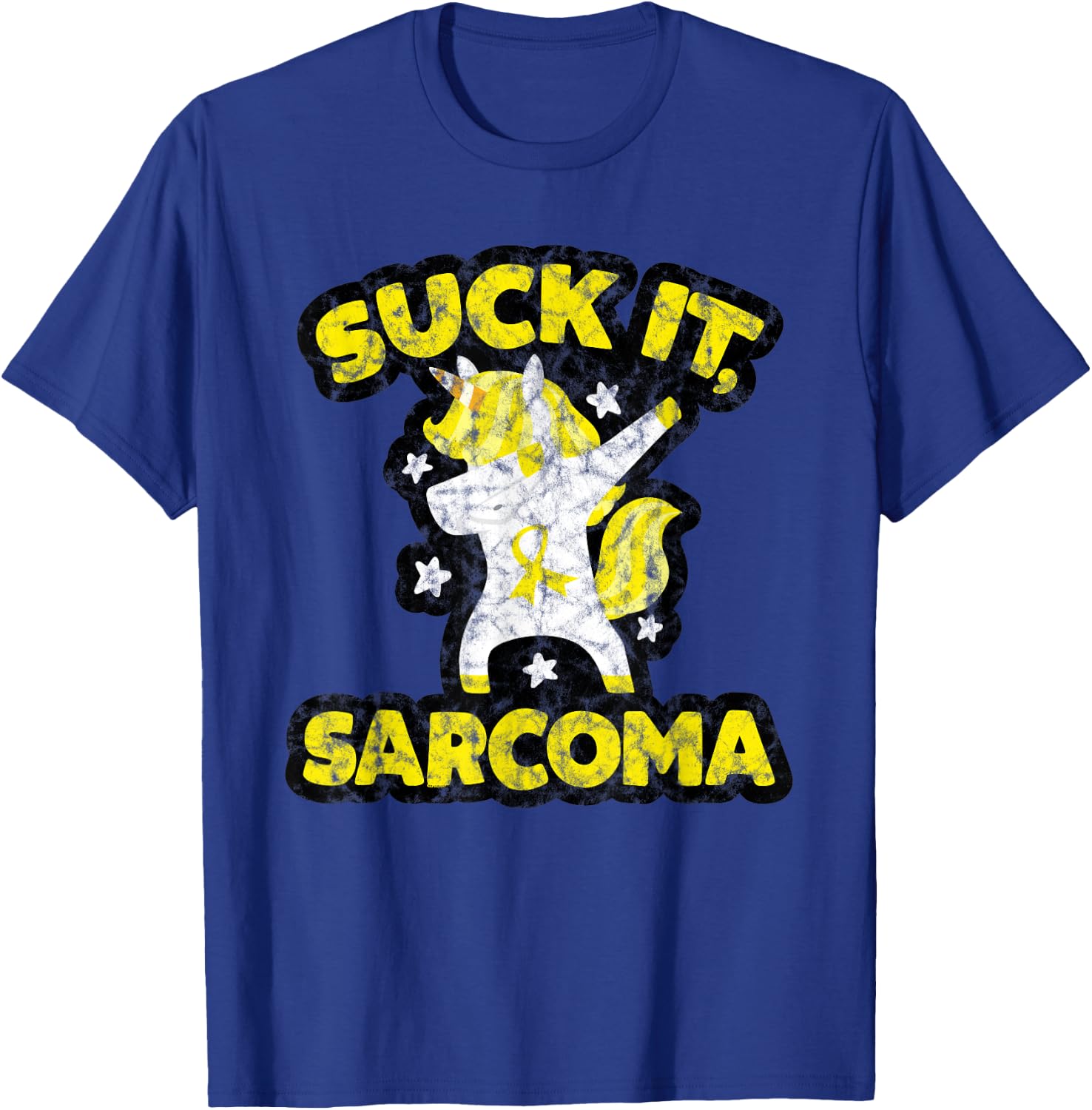 Suck It Sarcoma Cancer Fighter Survivor Quote Funny Unicorn T-Shirt - T-Shirt | Royal