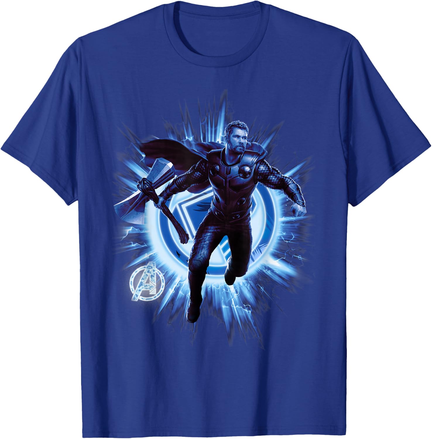 Marvel Avengers Endgame Thor Blast Poster Graphic T-Shirt - T-Shirt | Royal