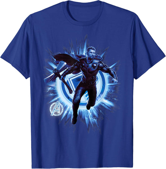 Marvel Avengers Endgame Thor Blast Poster Graphic T-Shirt - T-Shirt | Royal
