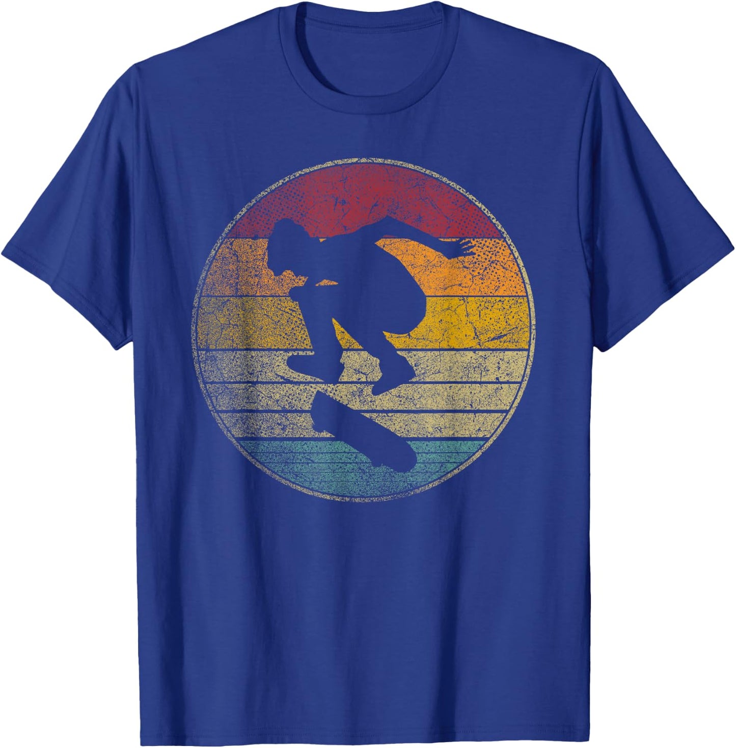 Skateboard Skater Skating Vintage Distressed Retro Boys Kids T-Shirt - T-Shirt | Royal