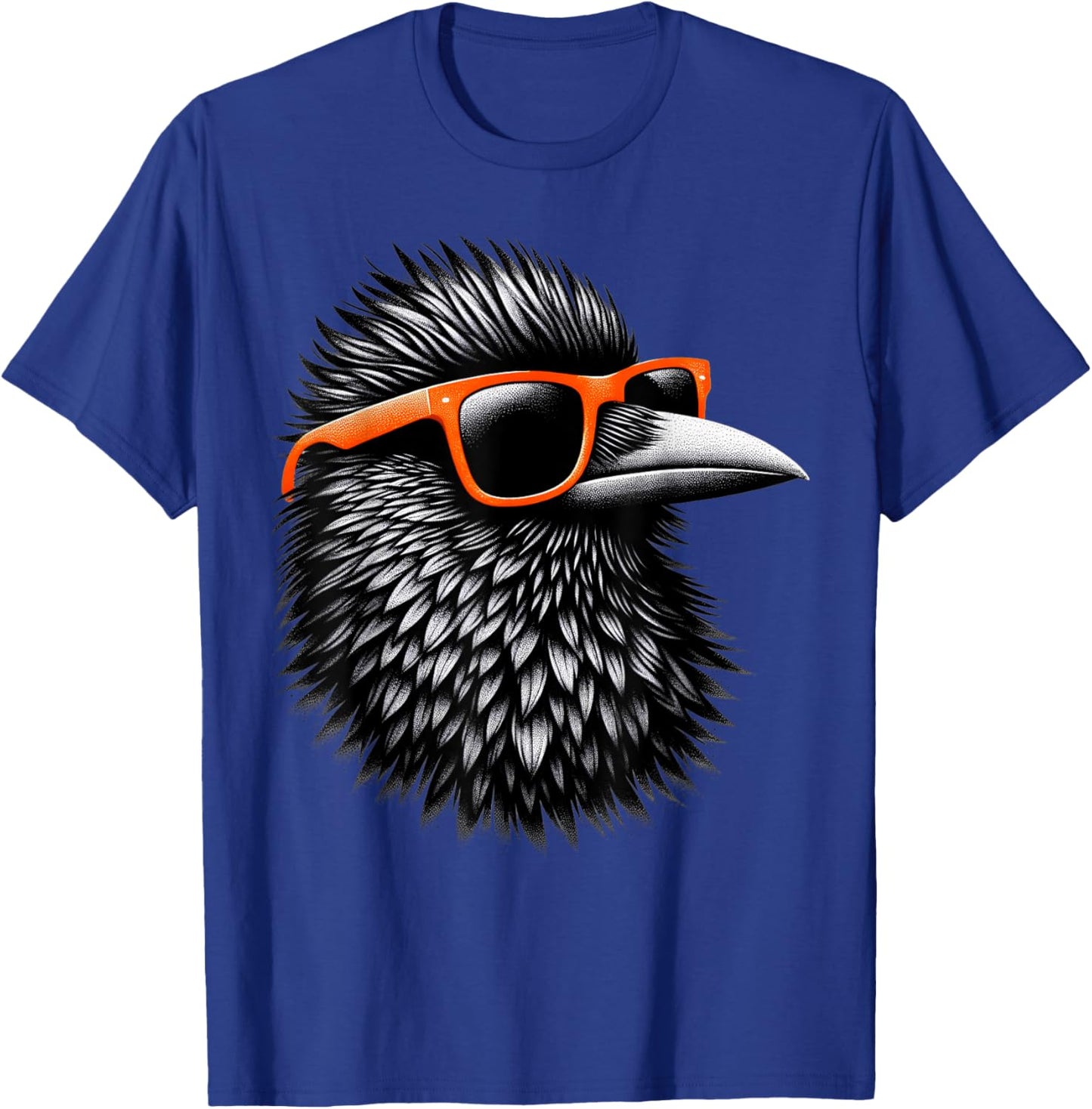 Cool Grackle Bird Wearing Sunglasses Graphic Art T-Shirt - T-Shirt | Royal