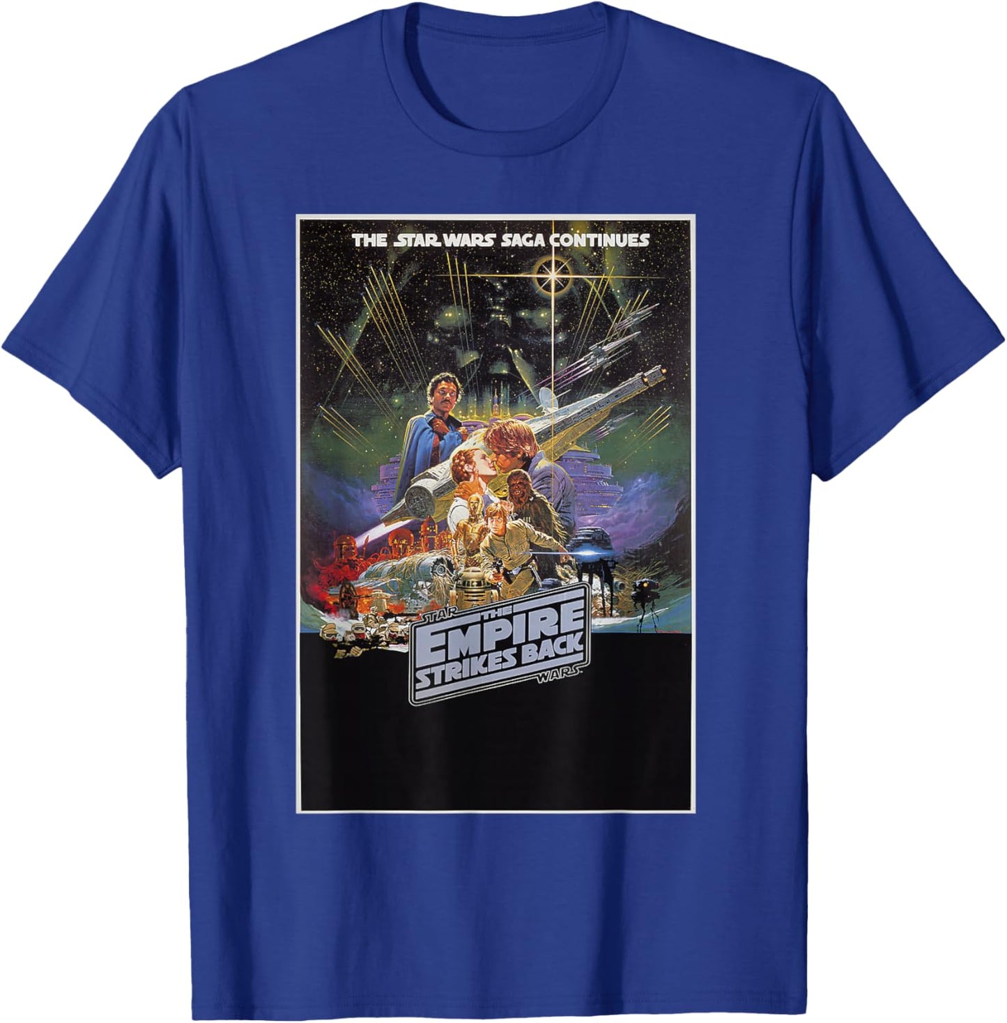 Star Wars The Empire Strikes Back Retro Movie Poster T-Shirt - T-Shirt | Royal
