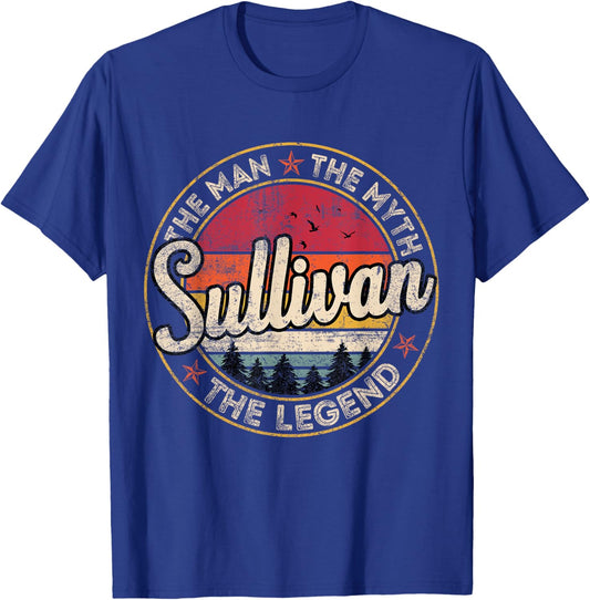 Sullivan The Man The Myth The Legend Personalized Name T-Shirt - T-Shirt | Royal