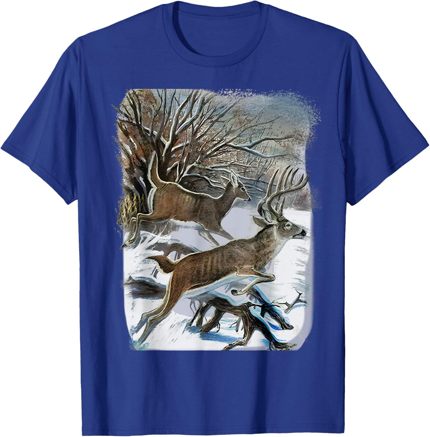 Vintage 90s Whitetail Deer T-Shirt - T-Shirt | Royal