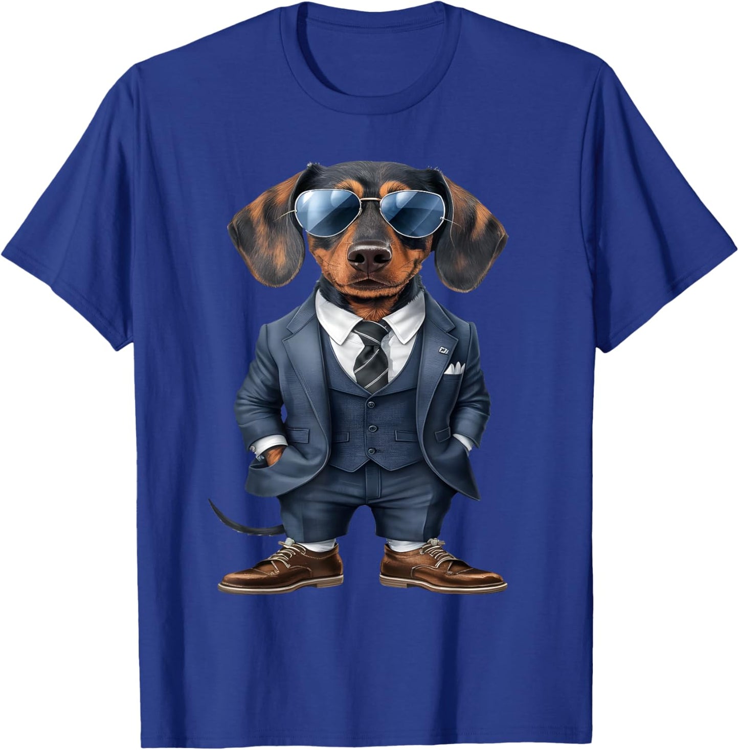 Dachshund Suit T-Shirt - T-Shirt | Royal