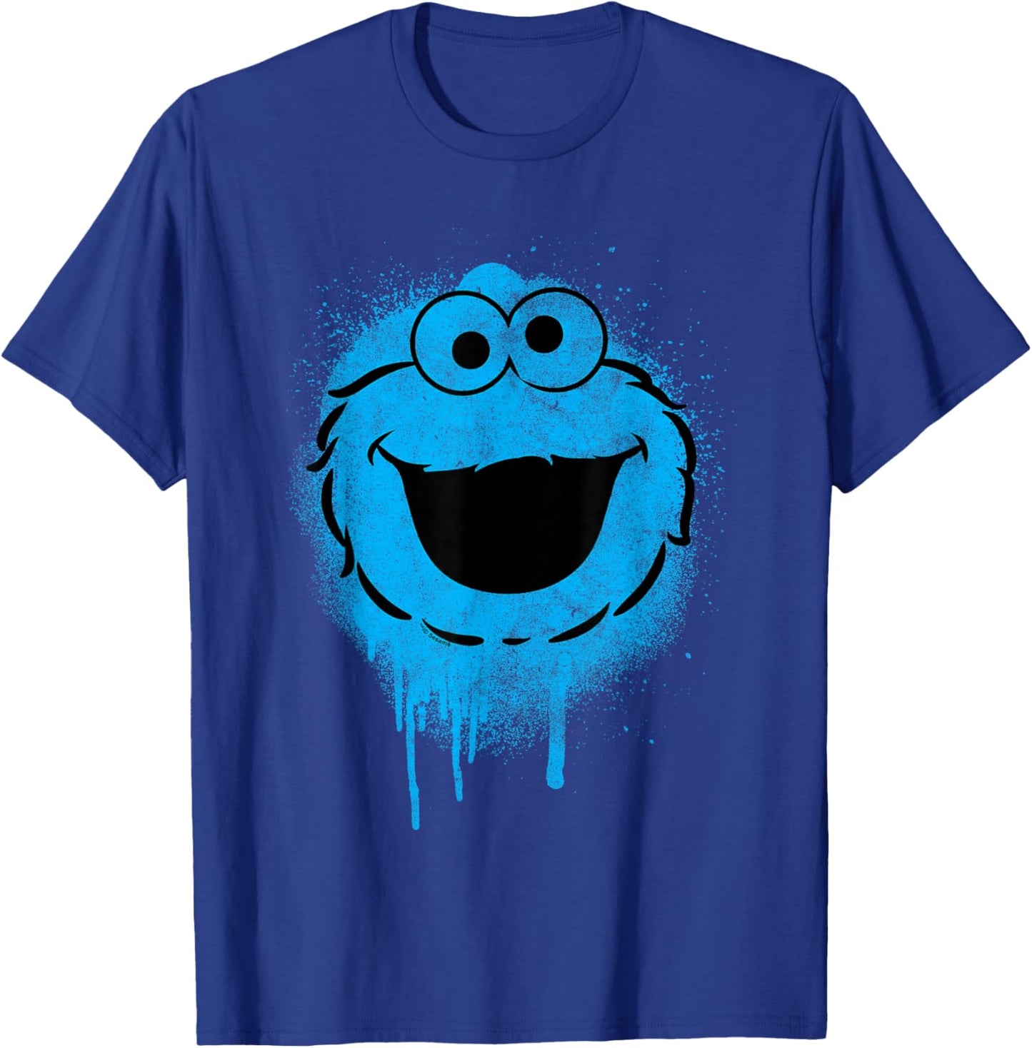 Sesame Street Cookie Monster Graffiti Face Halloween Costume T-Shirt - T-Shirt | Royal