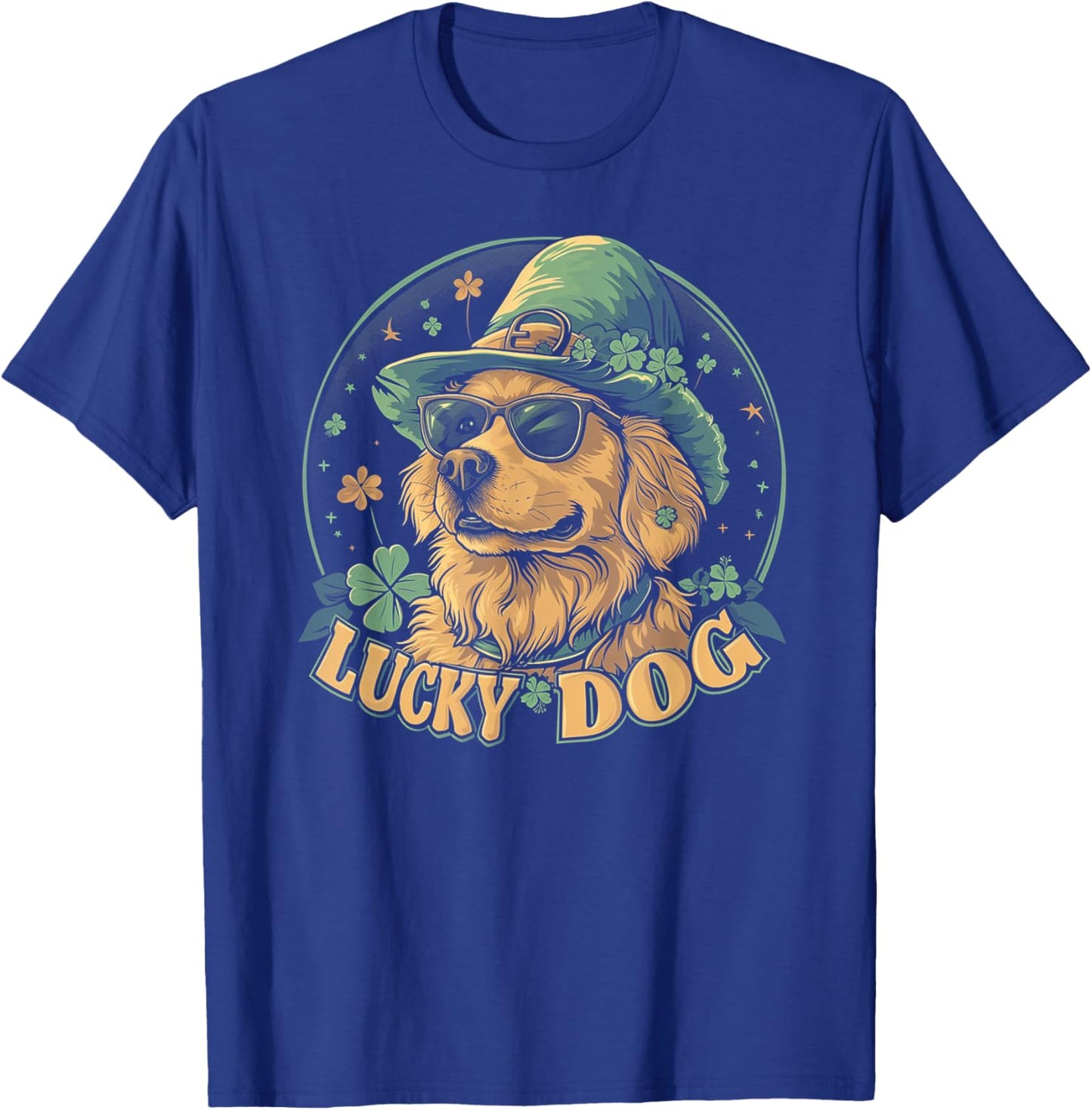 Golden Retriever Dog - St. Patrick's Day Saint Paddy's Irish Men Women Kids T-Shirt - T-Shirt | Royal