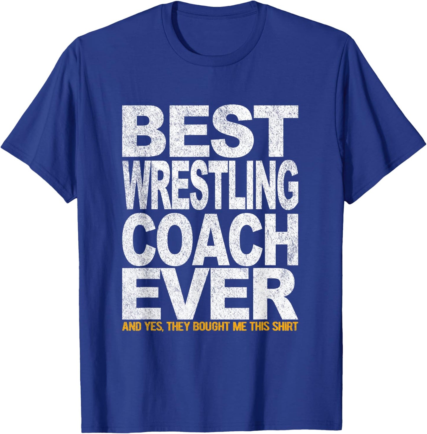 Best Wrestling Coach Scholastic Wrestling Folkstyle Retro T-Shirt - T-Shirt | Royal