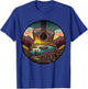 Guitar Landscape Music Lover- Acoustic Guitar Player Graphic T-Shirt - T-Shirt | Royal