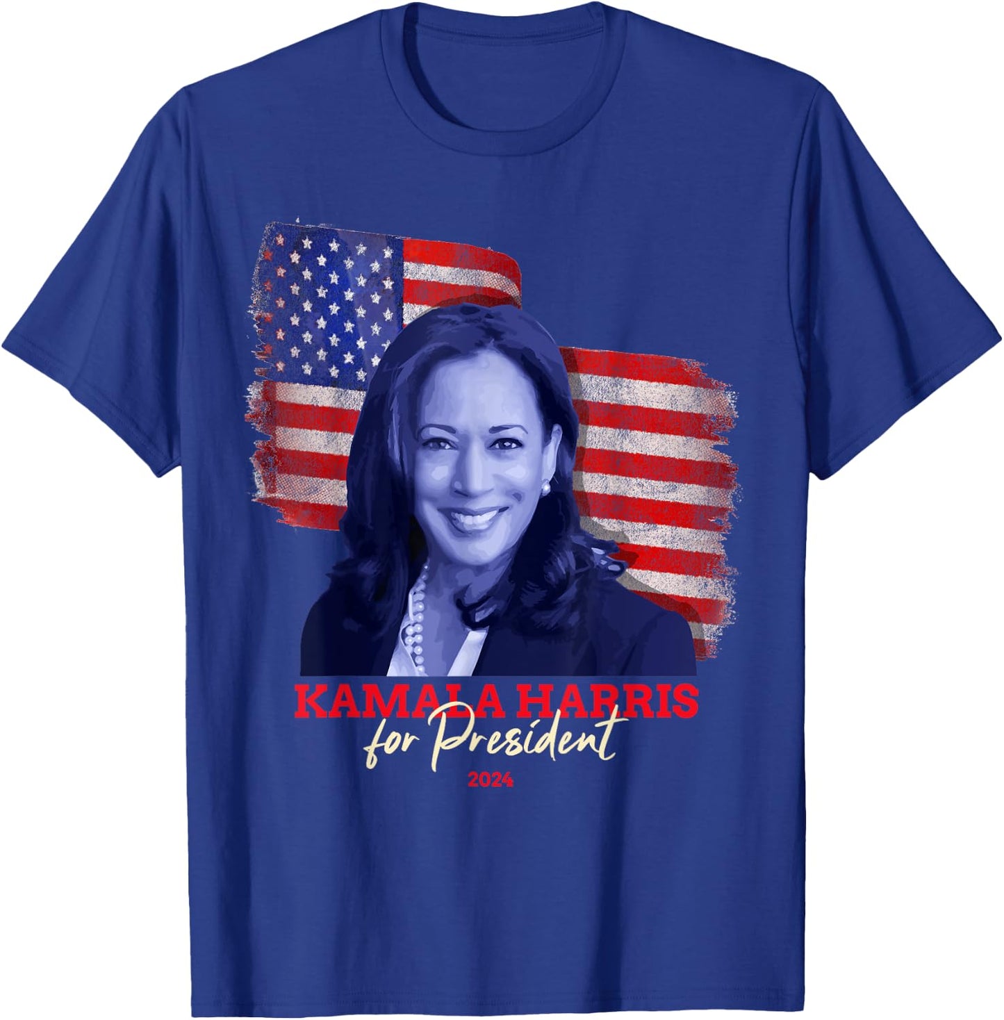 Kamala Harris for President 2024 Madam Vice President T-Shirt - T-Shirt | Royal