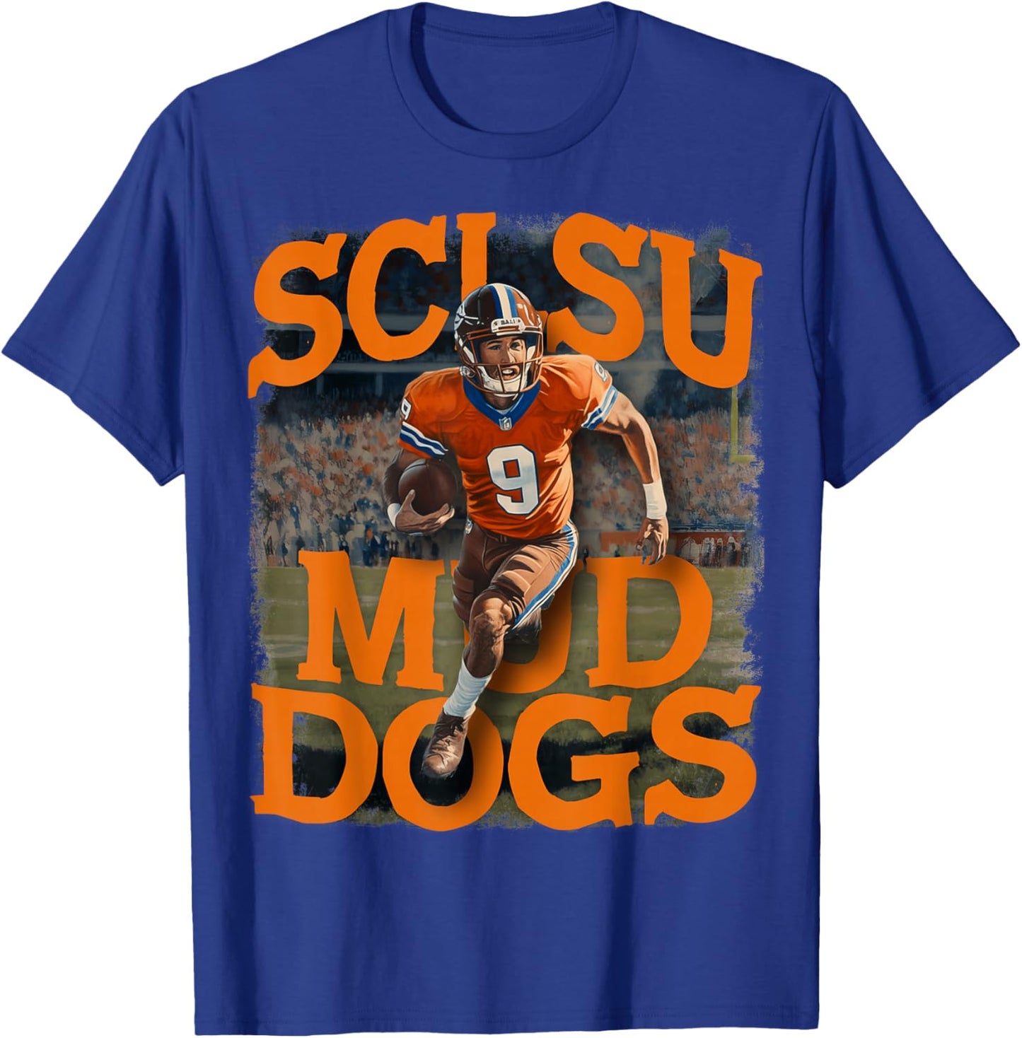 SCLSU Mud Dogs - Bobby Boucher #9 T-Shirt - T-Shirt | Royal