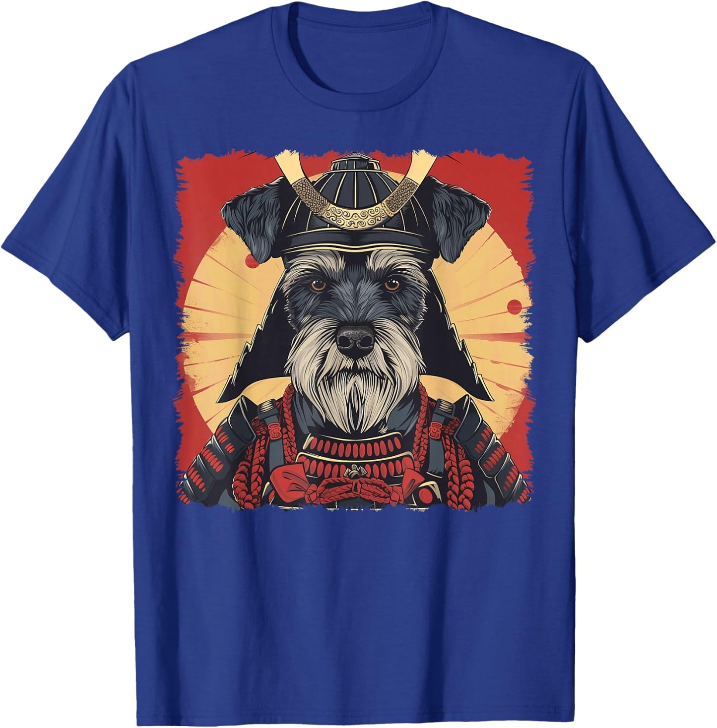 Miniature Schnauzer Dog Japanese Art Samurai Ukiyo-e Vintage T-Shirt - T-Shirt | Royal