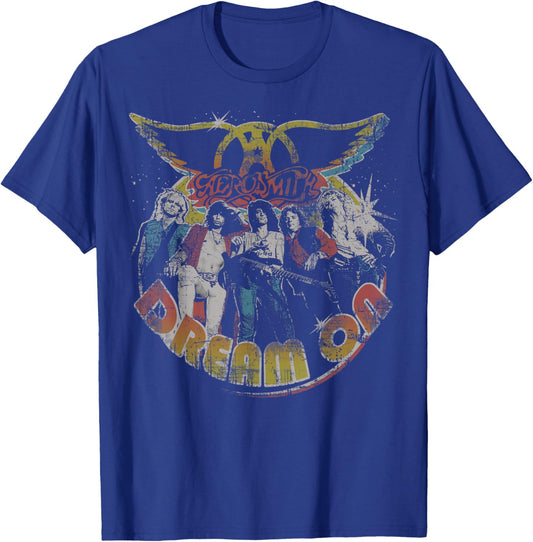 Aerosmith -Adults Black Dream On Portrait T-Shirt - T-Shirt | Royal