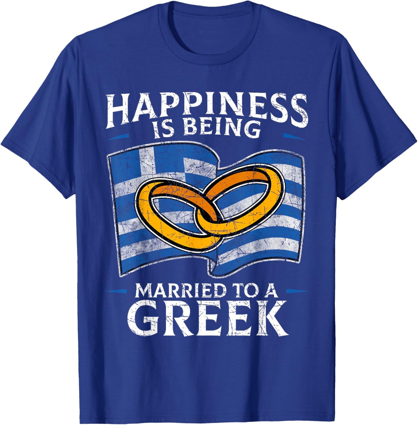 Greek Marriage Greece Married Heritage Flag Culture Roots T-Shirt - T-Shirt | Royal