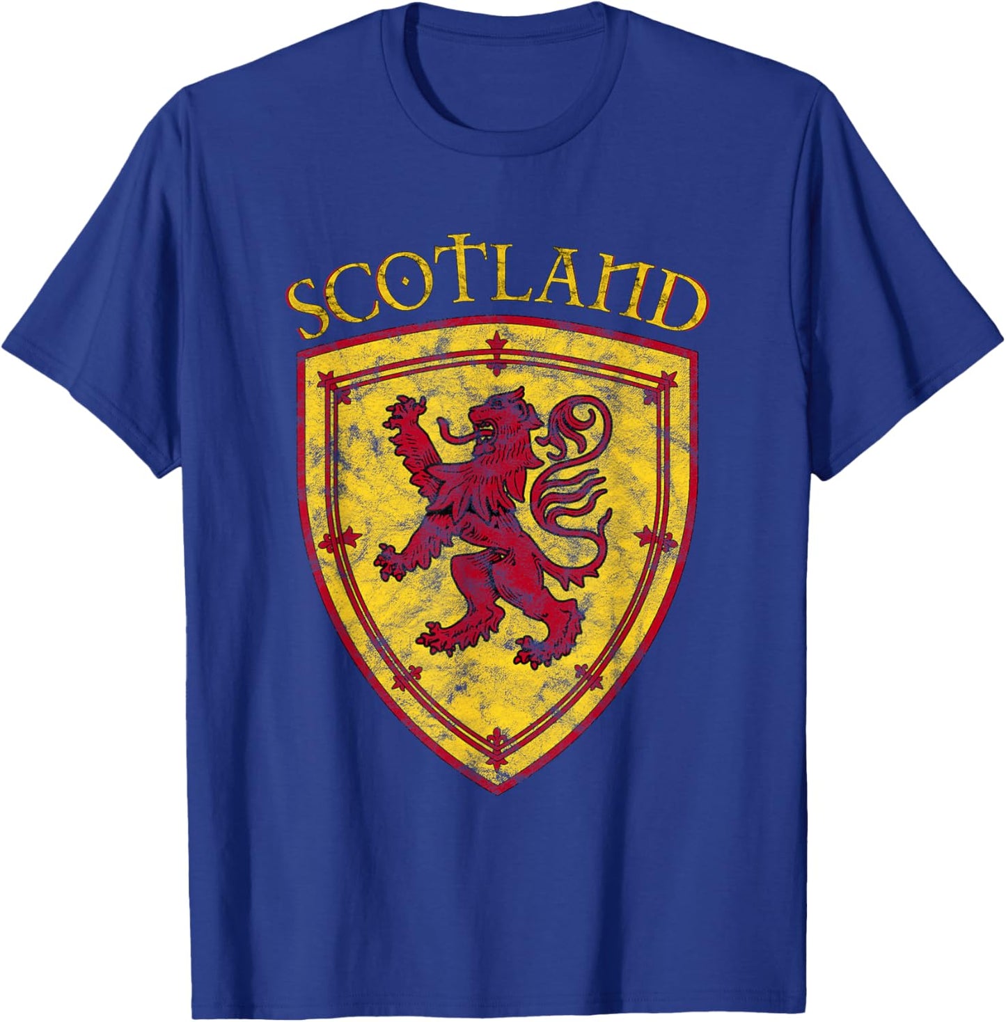 Scottish Rampant Lion Scotland Coat of Arms Banner T-Shirt - T-Shirt | Royal