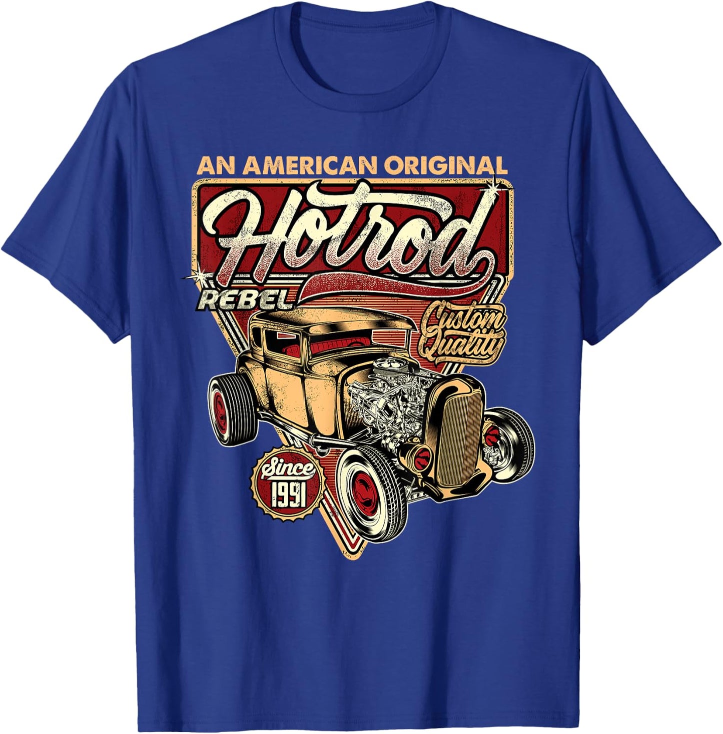 Vintage Hot Rod Speed and Power T-Shirt - T-Shirt | Royal