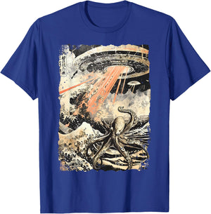 Y2K Streetwear Vintage Fashion Oktopus Horror Monster Krake T-Shirt - T-Shirt | Royal