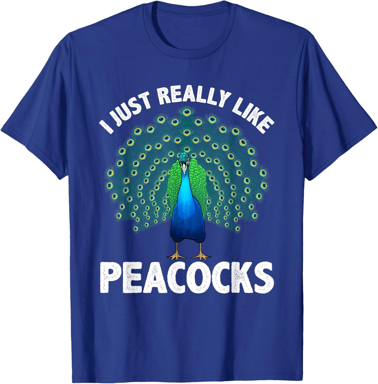 Cool Peacock Design Women Kids Bird Peacock Lovers T-Shirt - T-Shirt | Royal