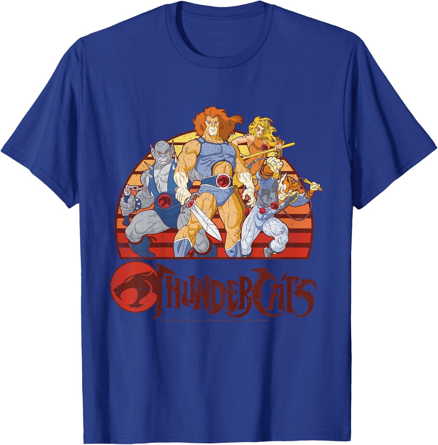 Kids ThunderCats Group Retro Sunset T-Shirt - T-Shirt | Royal