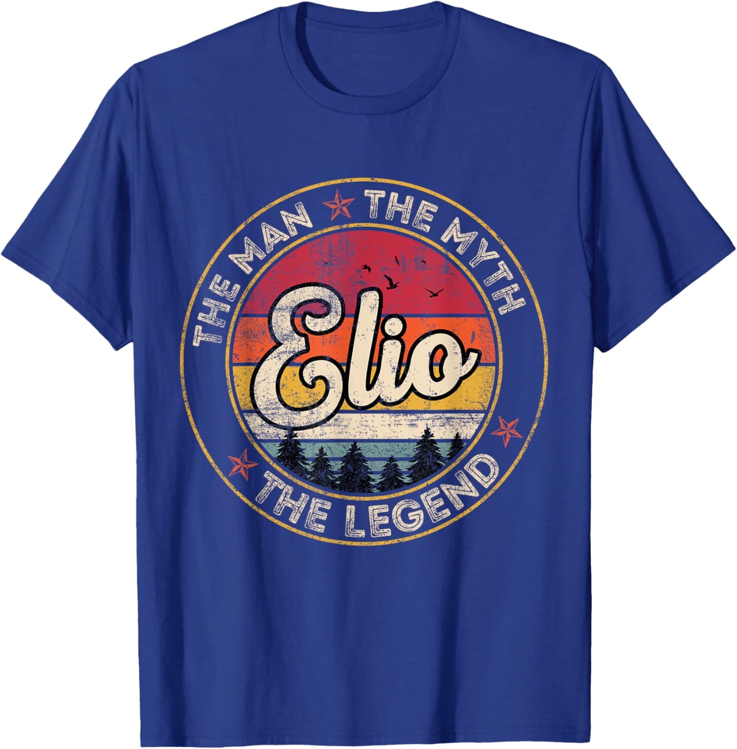Elio The Man The Myth The Legend Personalized Name T-Shirt - T-Shirt | Royal