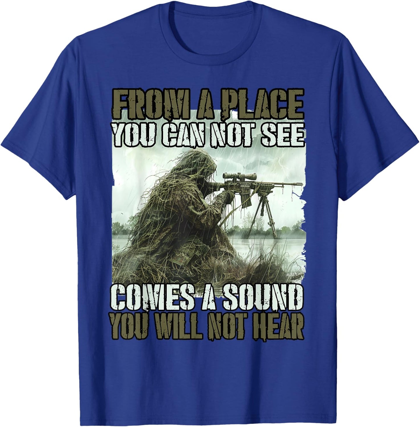 Bundeswehr sniper T ghillie camouflage suit KSK soldiers T-Shirt - T-Shirt | Royal