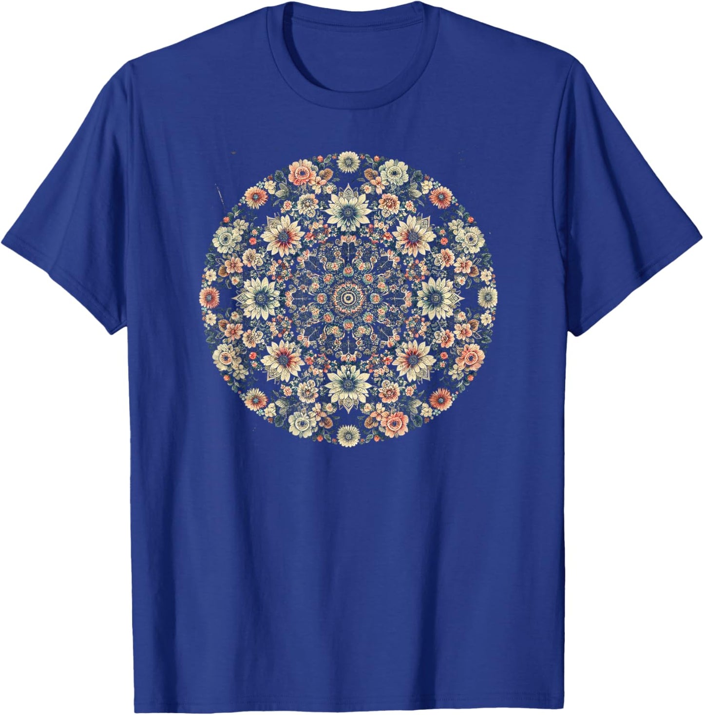 Floral Kaleidoscope T-Shirt - T-Shirt | Royal