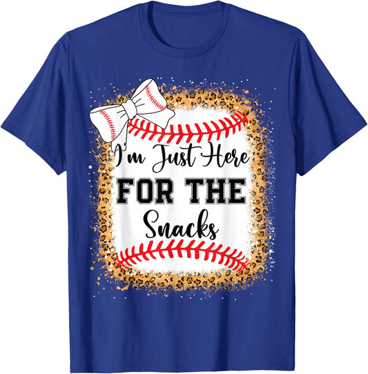 Baseball Sister Im Just Here for The Snacks Toddler Girl T-Shirt - T-Shirt | Royal