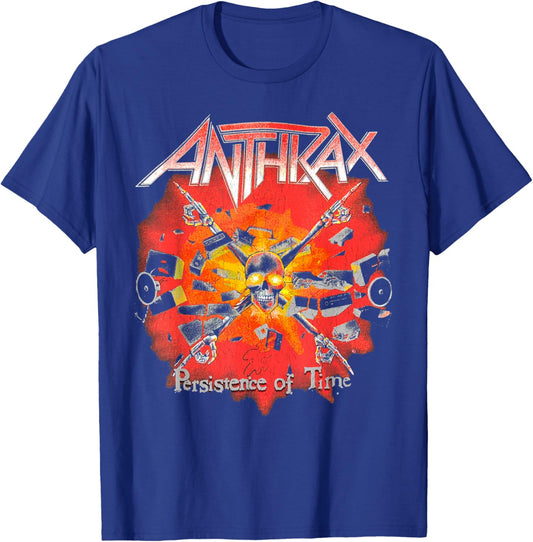 Anthrax – Persistence Crossbones T-Shirt - T-Shirt | Royal