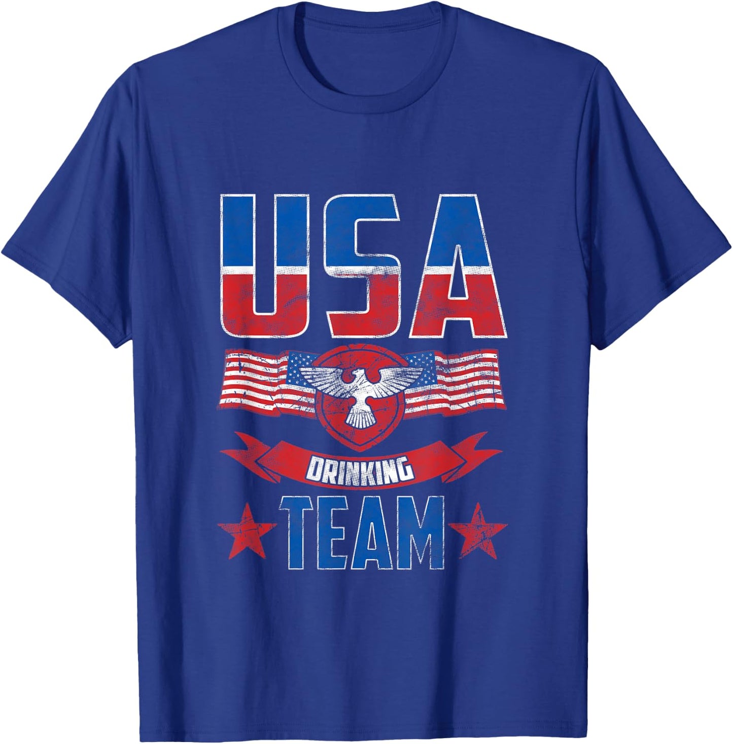 Beer Gift Funny USA Drinking Team Patriotic Beer Wine Lover Women Men T-Shirt - T-Shirt | Royal