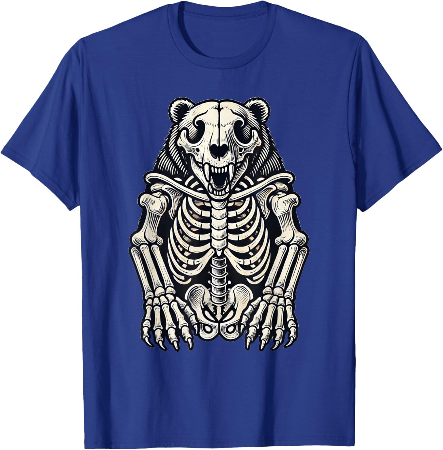 Bear Skeleton Halloween T-Shirt - T-Shirt | Royal