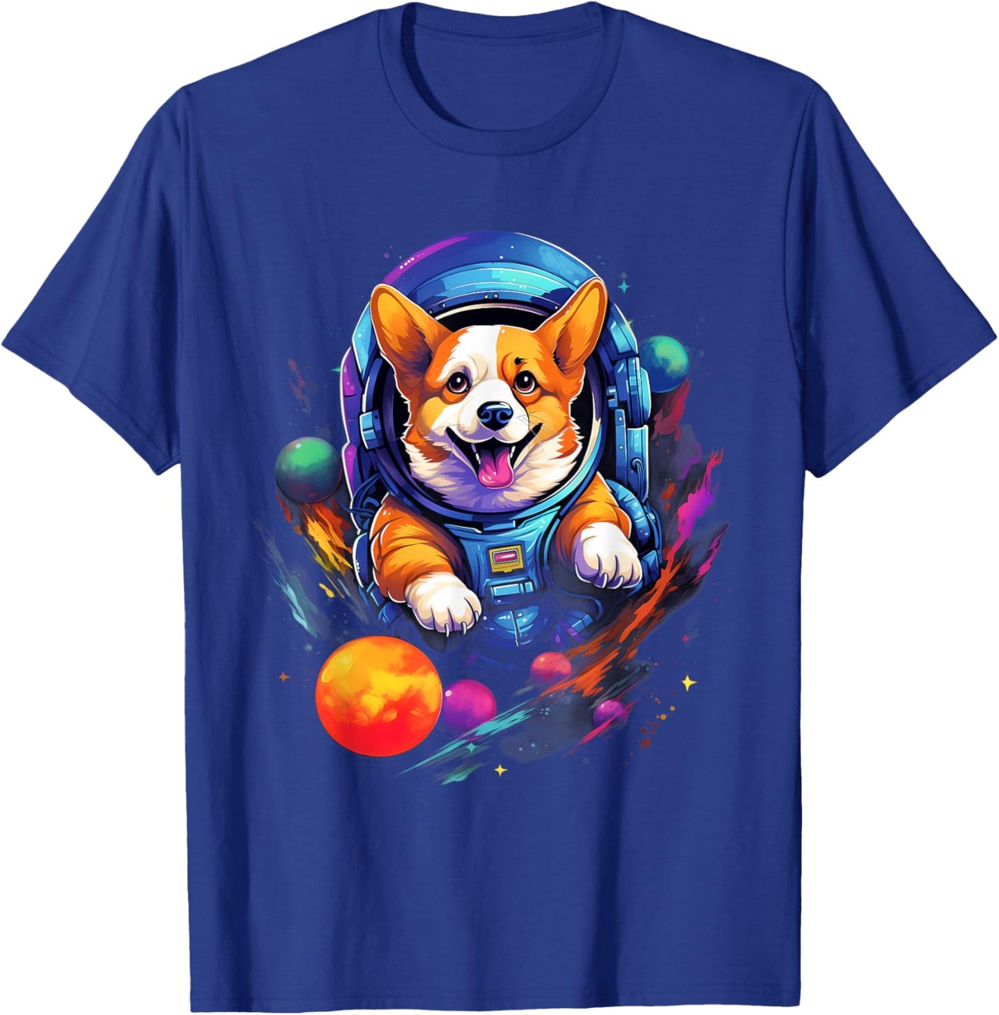 Space Corgi Dog Astronaut T-Shirt - T-Shirt | Royal