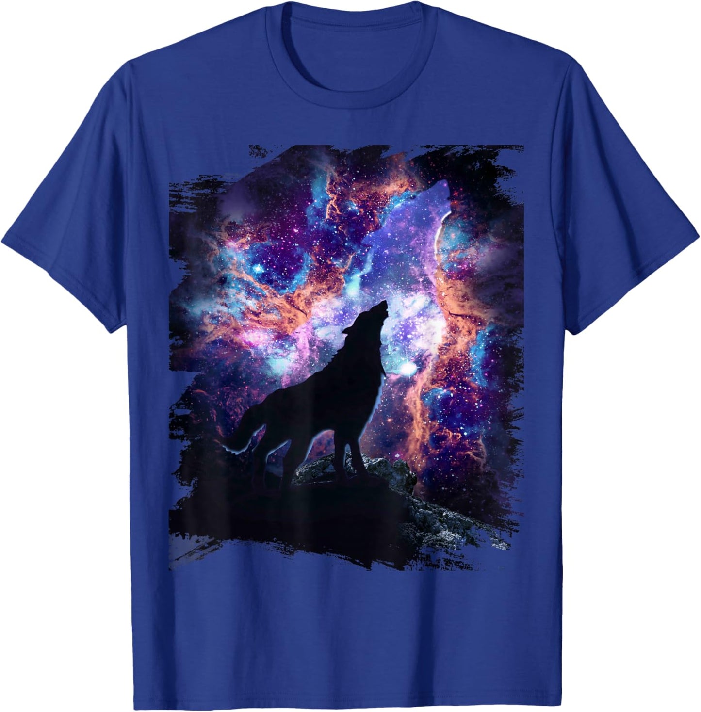 Celestial Wolf Nebulae, Cosmic Space Wolves Galaxy T-Shirt - T-Shirt | Royal