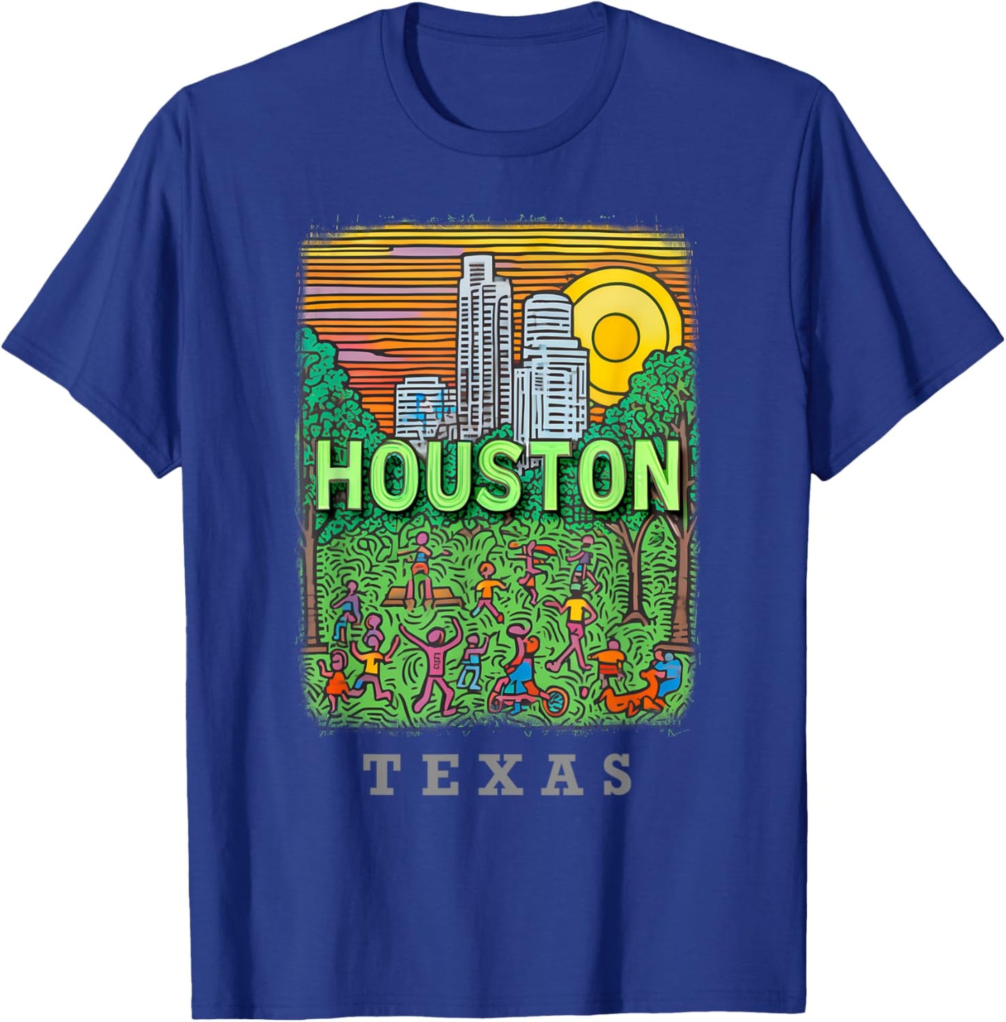 Houston Texas TX Urban Oasis SD953 T-Shirt - T-Shirt | Royal