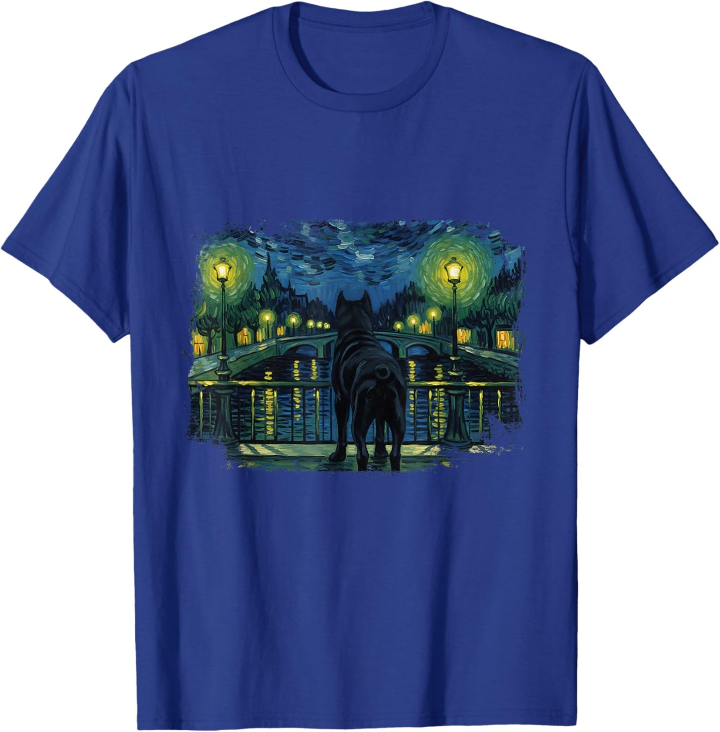 Cane Corso Italiano Retro Van Gogh Style T-Shirt - T-Shirt | Royal
