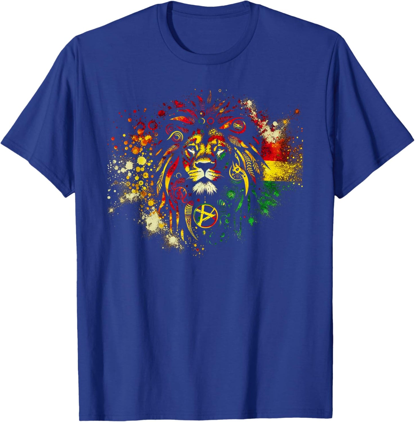 Symbolic Rasta Lion T-Shirt - T-Shirt | Royal