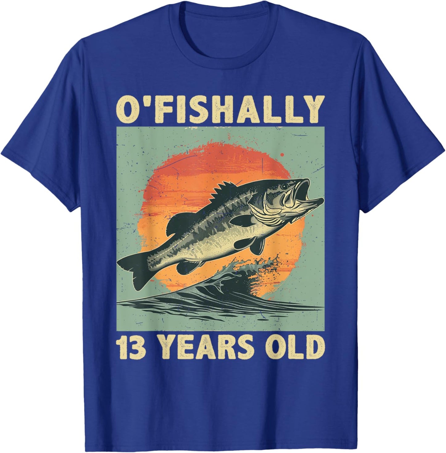 Ofishally 13 Years Old 2011 Fishing Fisherman 13th Birthday T-Shirt - T-Shirt | Royal
