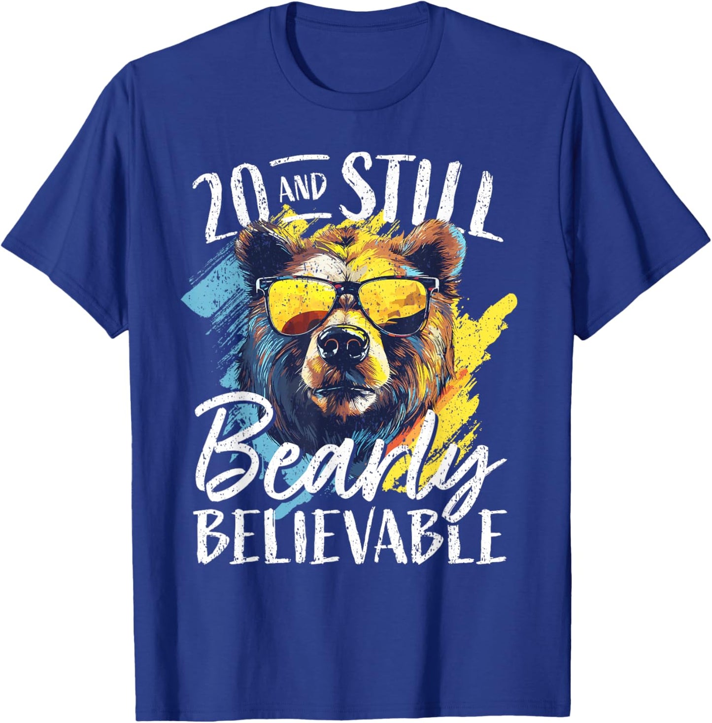 20th Birthday Father Bear Age 20 Years T-Shirt - T-Shirt | Royal